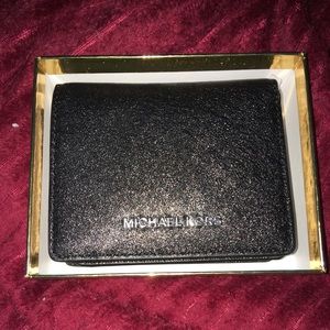 Michael Kors Money Pieces Flap Card Holder, Black